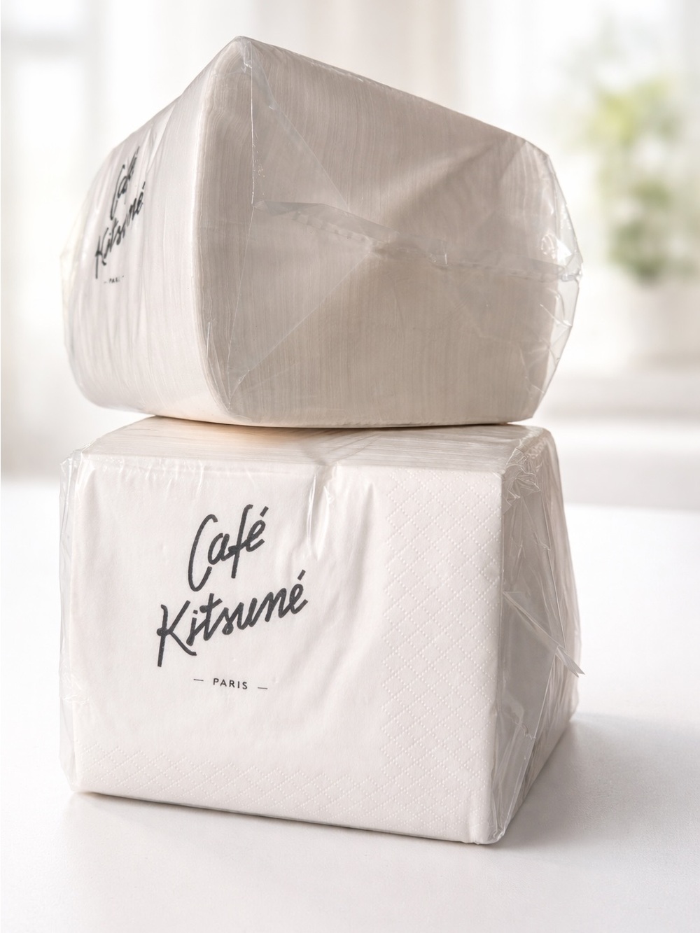 MAISON KITSUNE White Café Kitsuné Pack of Napkins